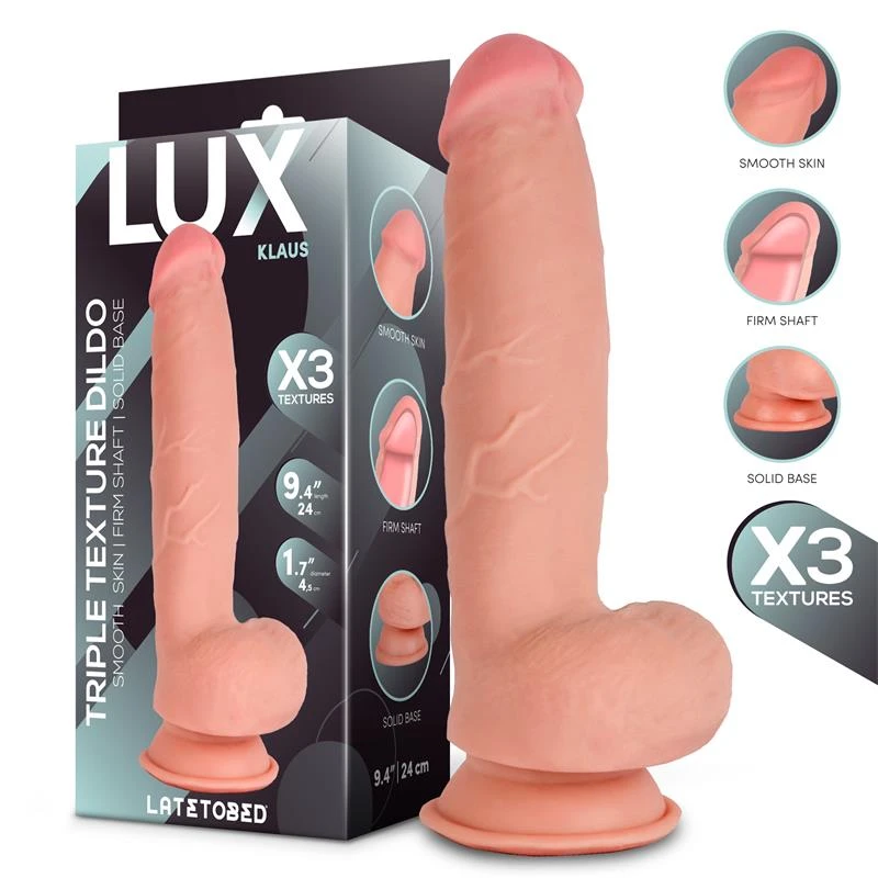 Lux Klaus Dildo Triple Densidad con Testículos — foto 4
