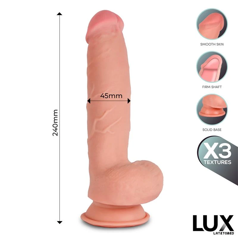 Lux Klaus Dildo Triple Densidad con Testículos