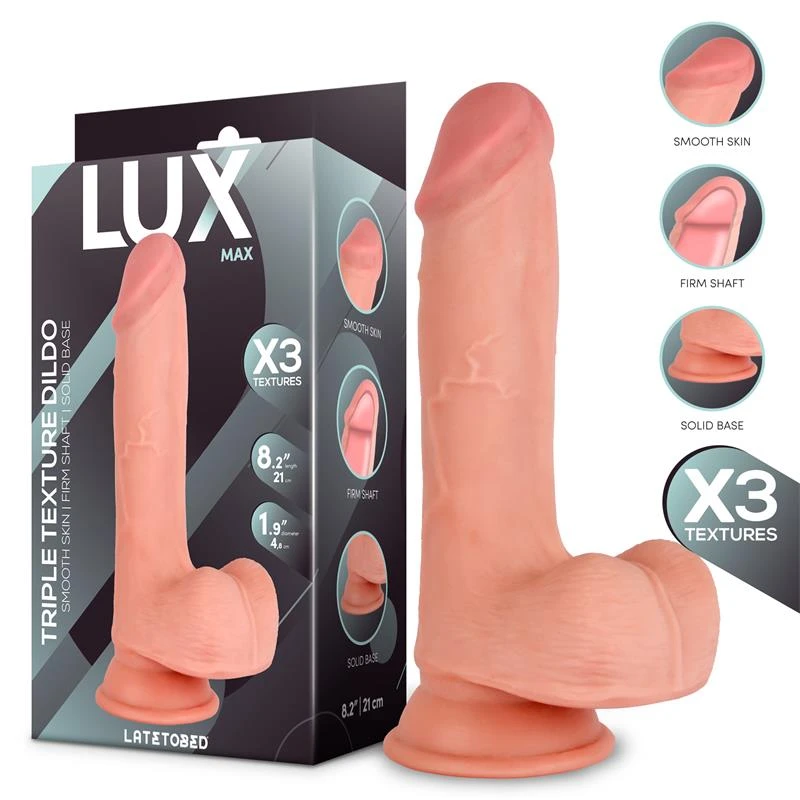 Lux Max Dildo Triple Densidad con Testículos