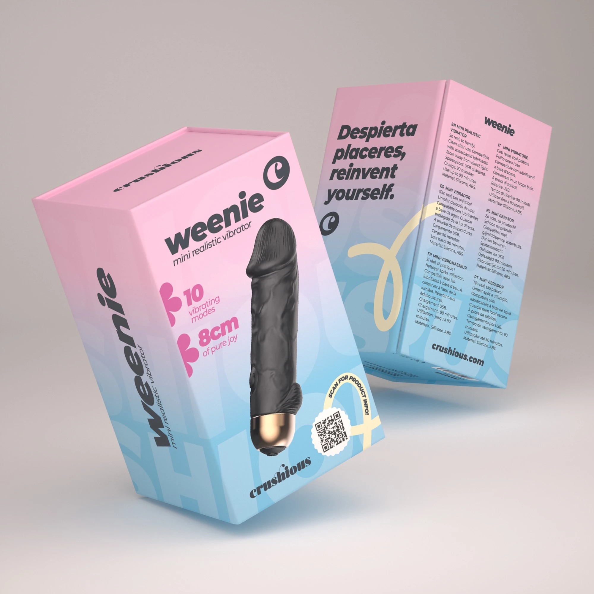 Mini Vibrador Weenie Negro — foto 2