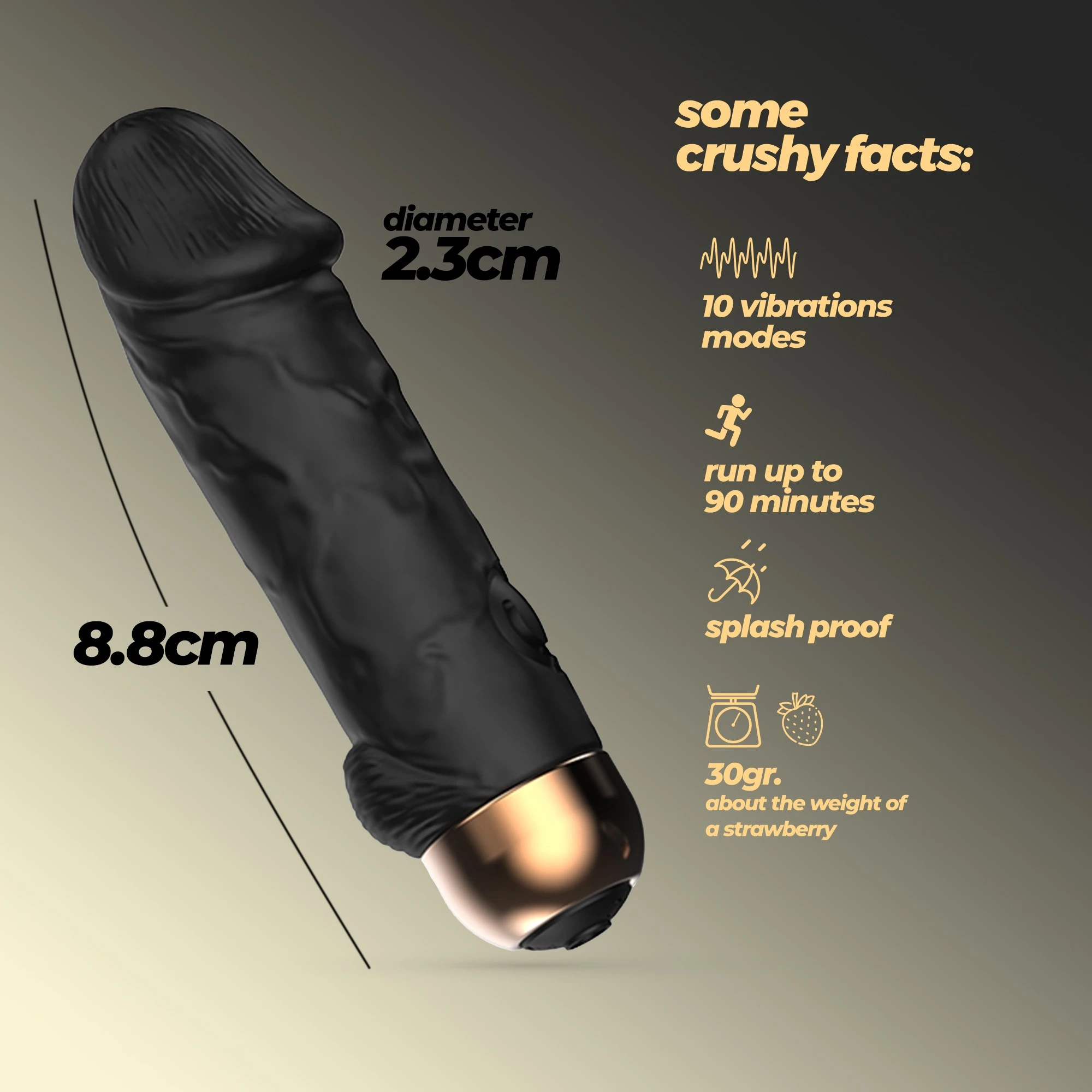 Mini Vibrador Weenie Negro — foto 6